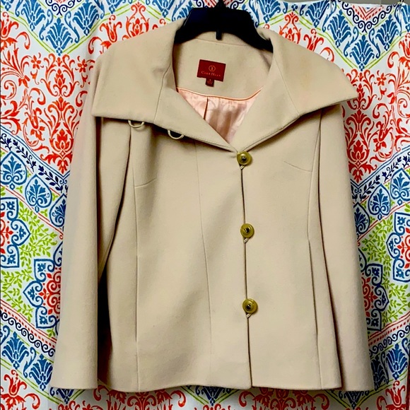 Cole Haan Jackets & Blazers - Tan Cole Haan Wool and Cashmere Peacoat
